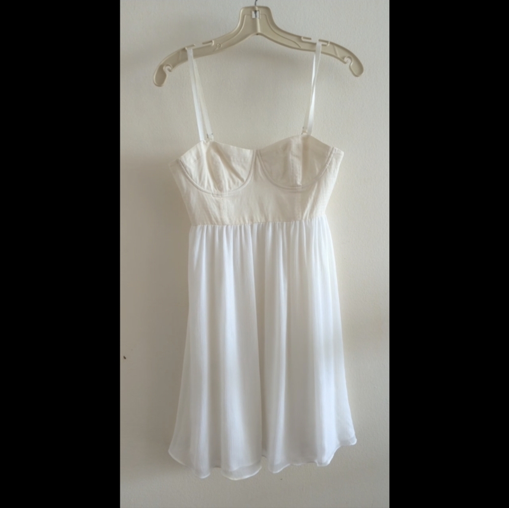 Alice + Olivia White Silk Dress